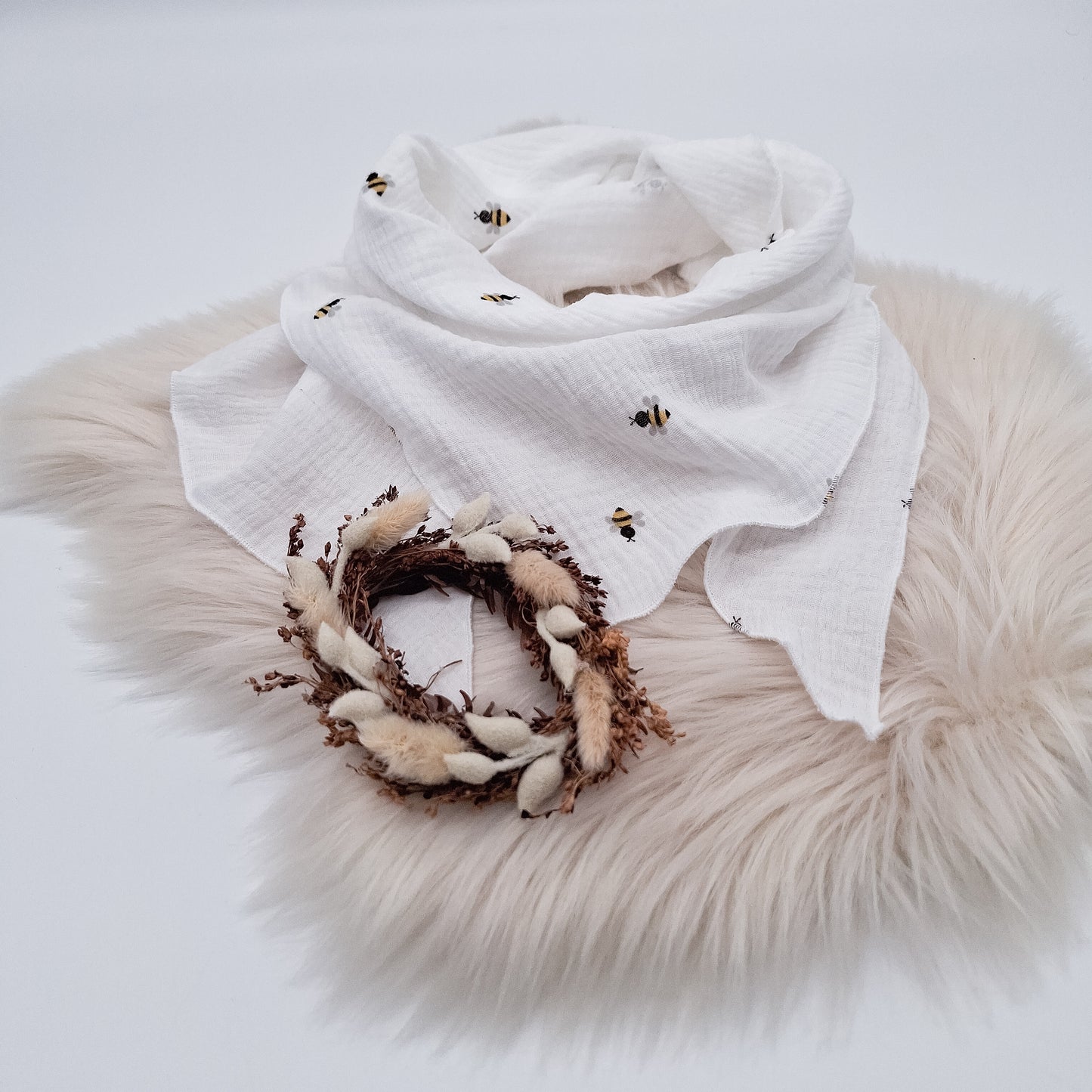 Halstuch Musselin Bienen