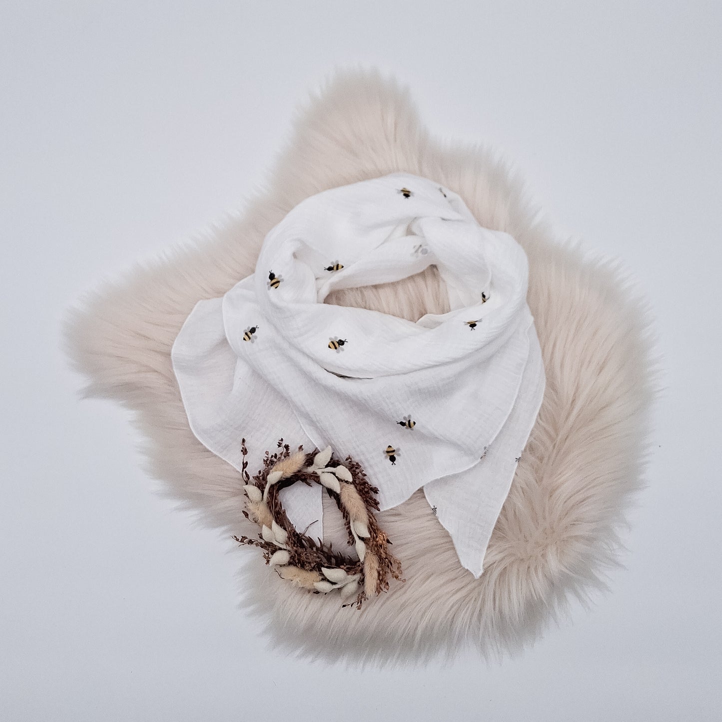 Halstuch Musselin Bienen