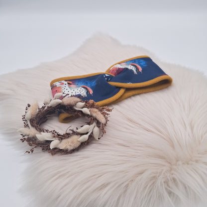 Fleece Stirnband Einhorn dunkel