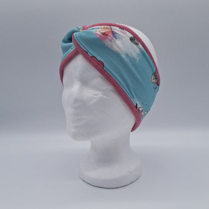 Fleece Stirnband Einhorn hell