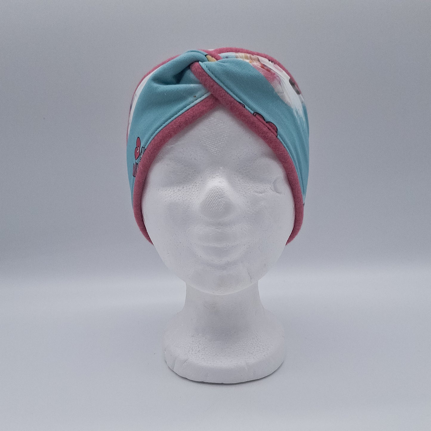 Fleece Stirnband Einhorn hell