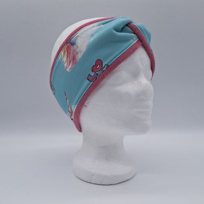 Fleece Stirnband Einhorn hell