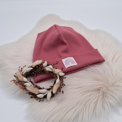 Skater Beanie Patch "Regenbogen" altrosa