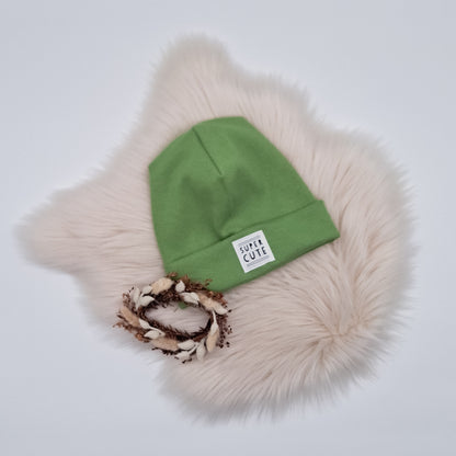 Skater Beanie Patch "Super Cute" limette