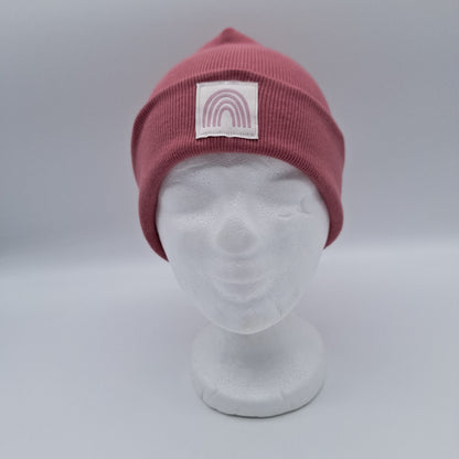 Skater Beanie Patch "Regenbogen" altrosa