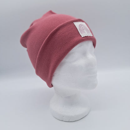 Skater Beanie Patch "Regenbogen" altrosa