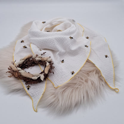 Halstuch Musselin Bienen