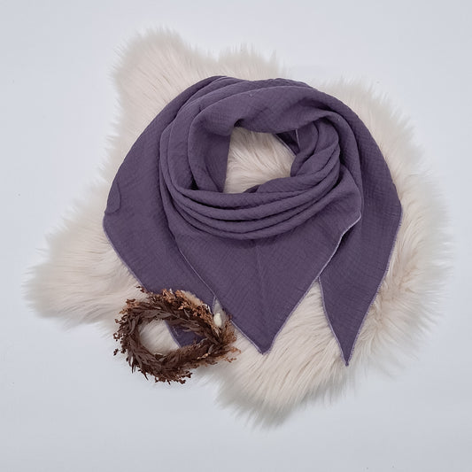 Halstuch Musselin uni violett