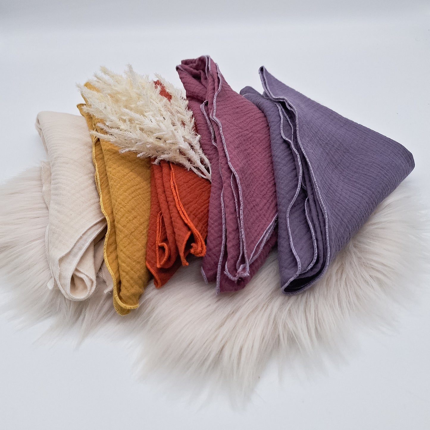 Halstuch Musselin uni senfgelb