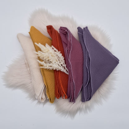 Halstuch Musselin uni senfgelb