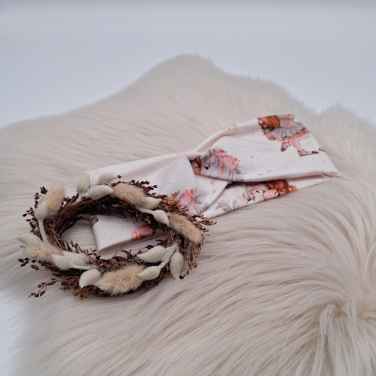 Stirnband rosa Pferd