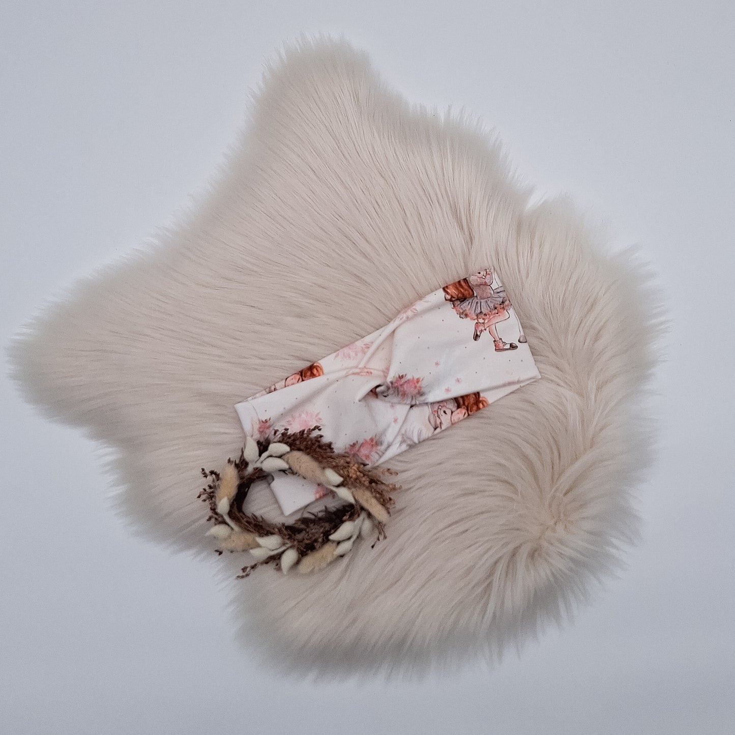 Stirnband rosa Pferd