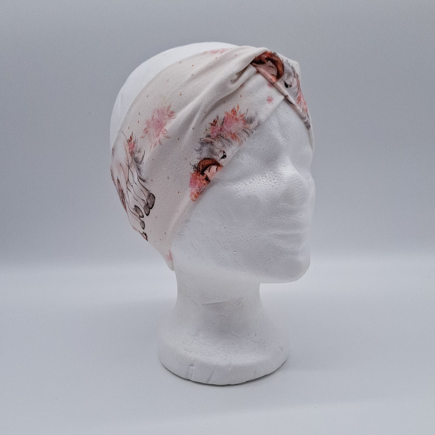 Stirnband rosa Pferd