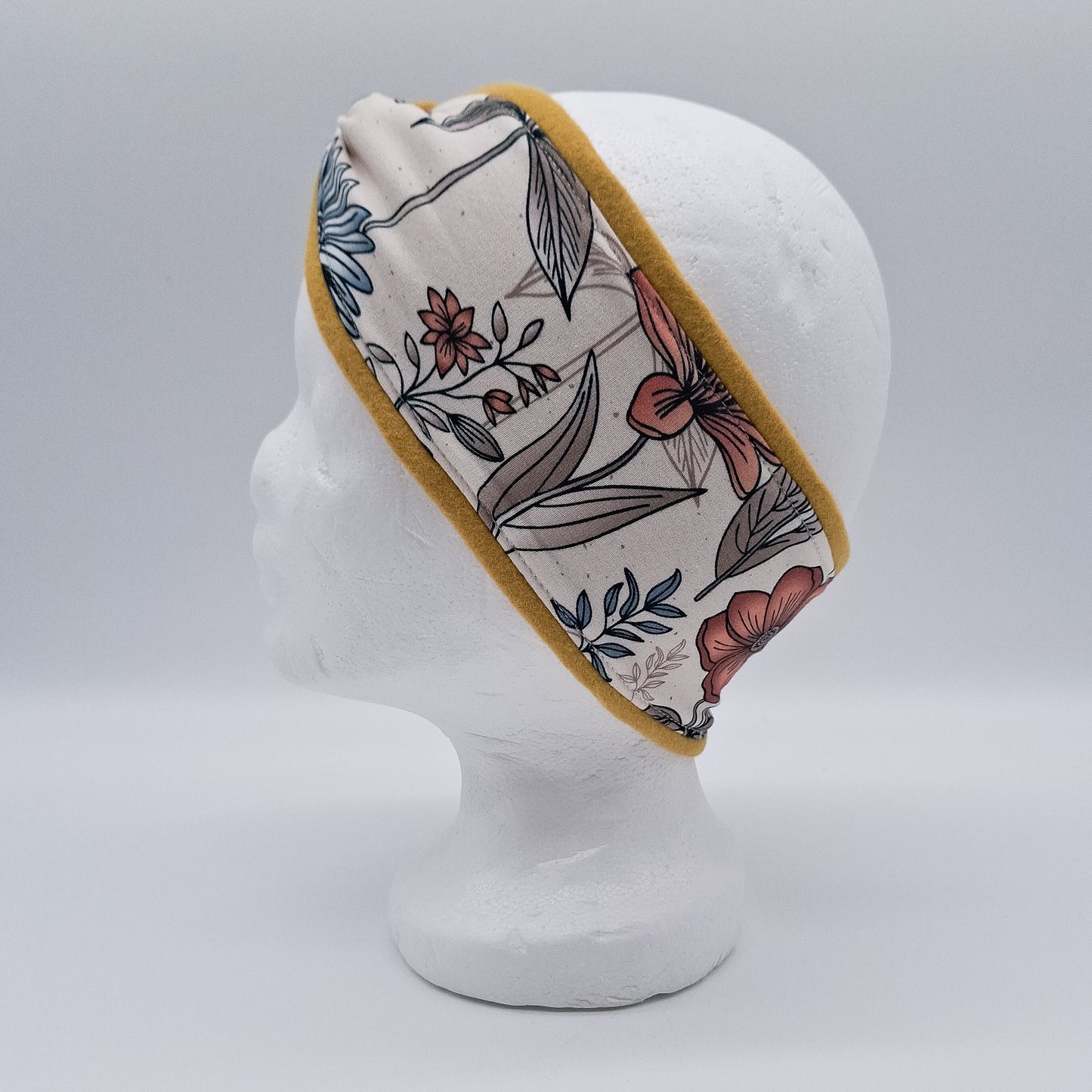 Fleece Stirnband Blumen retro