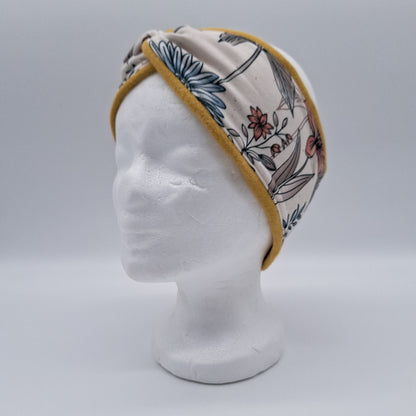 Fleece Stirnband Blumen retro