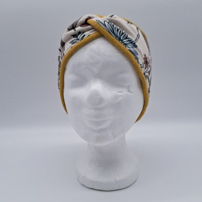 Fleece Stirnband Blumen retro