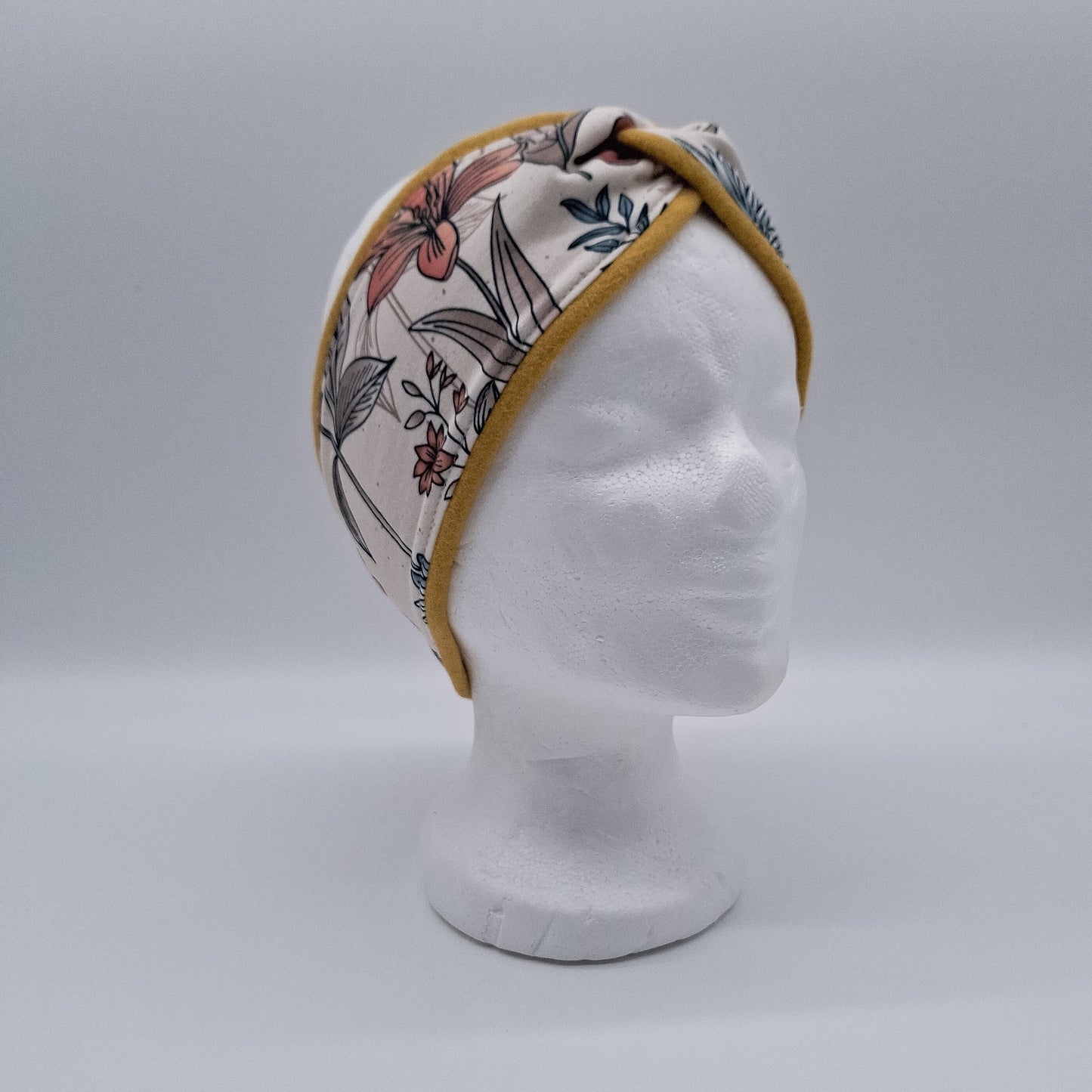 Fleece Stirnband Blumen retro