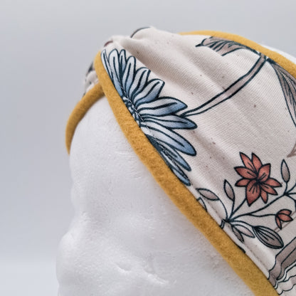 Fleece Stirnband Blumen retro