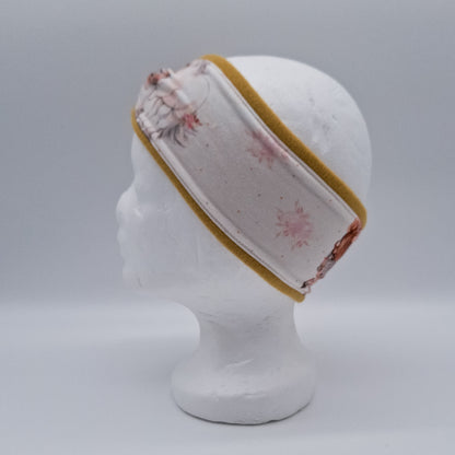 Fleece Stirnband rosa Pferd