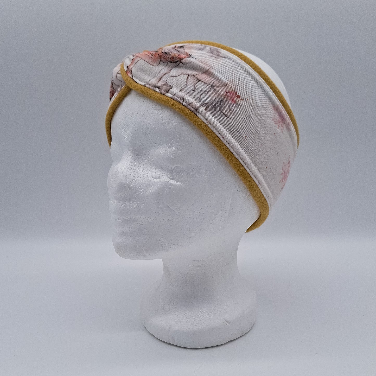 Fleece Stirnband rosa Pferd