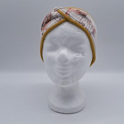 Fleece Stirnband rosa Pferd