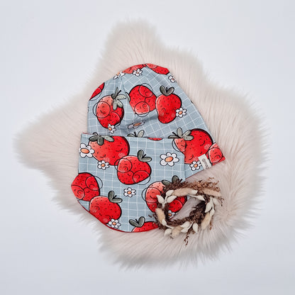 Beanie und Loop Erdbeeren mint