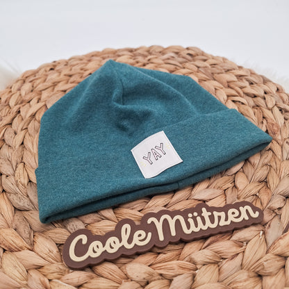 Beanie Patch YAY petrol meliert