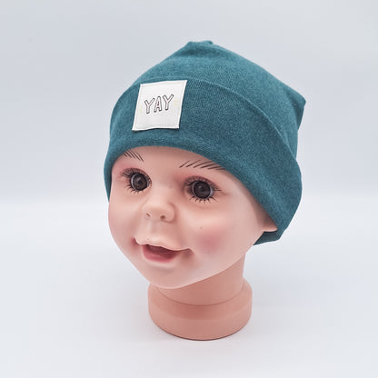 Beanie Patch YAY petrol meliert