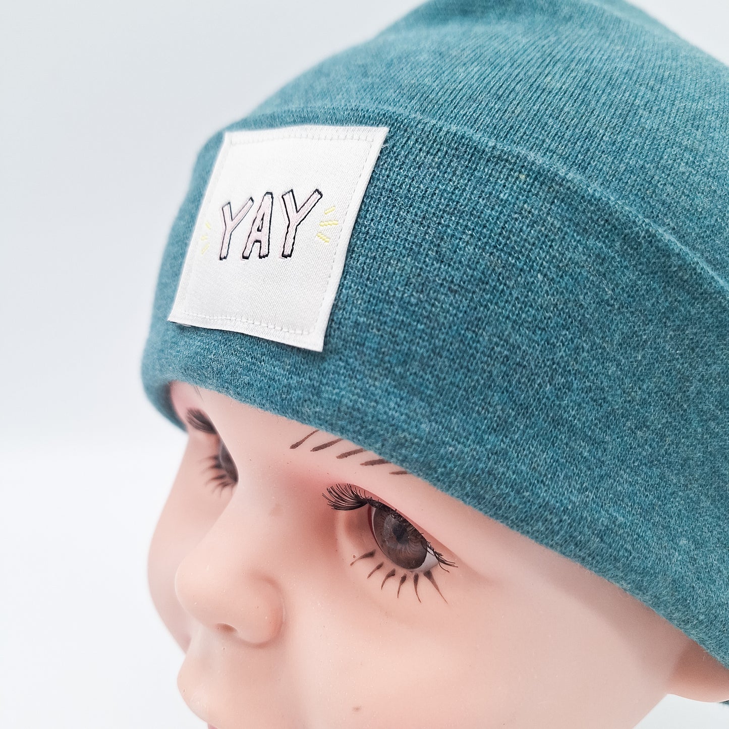 Beanie Patch YAY petrol meliert