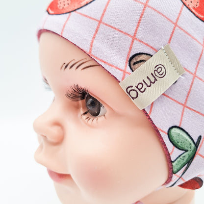Babymütze Kirschen