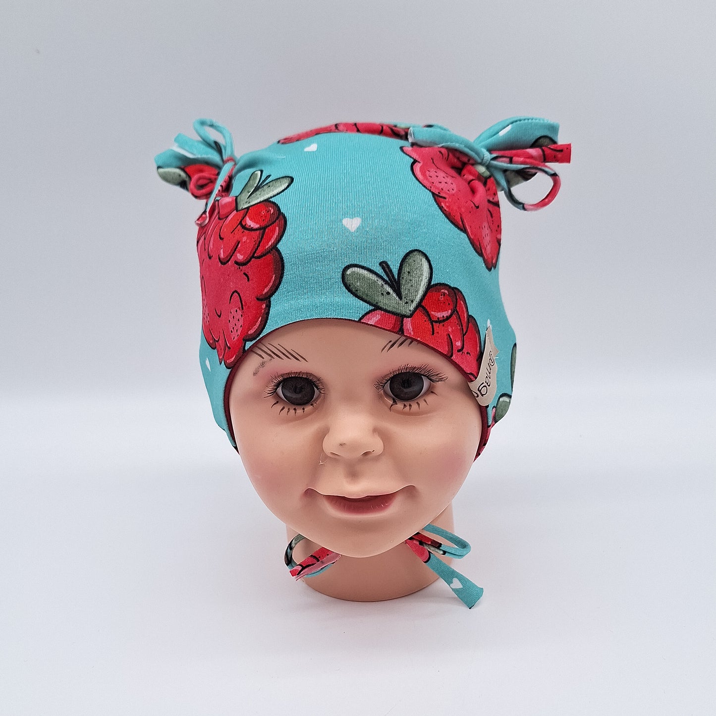 Babymütze Himbeeren