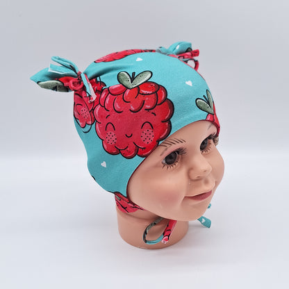 Babymütze Himbeeren