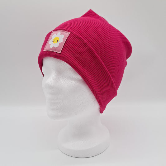 Skater Beanie Patch "Blume" pink