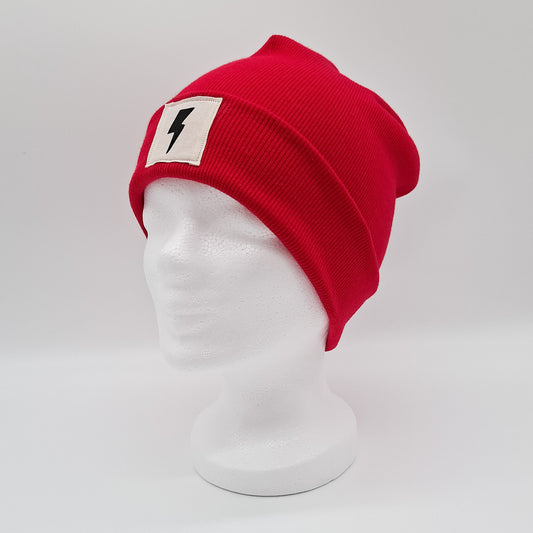 Skater Beanie Patch "Blitz" rot
